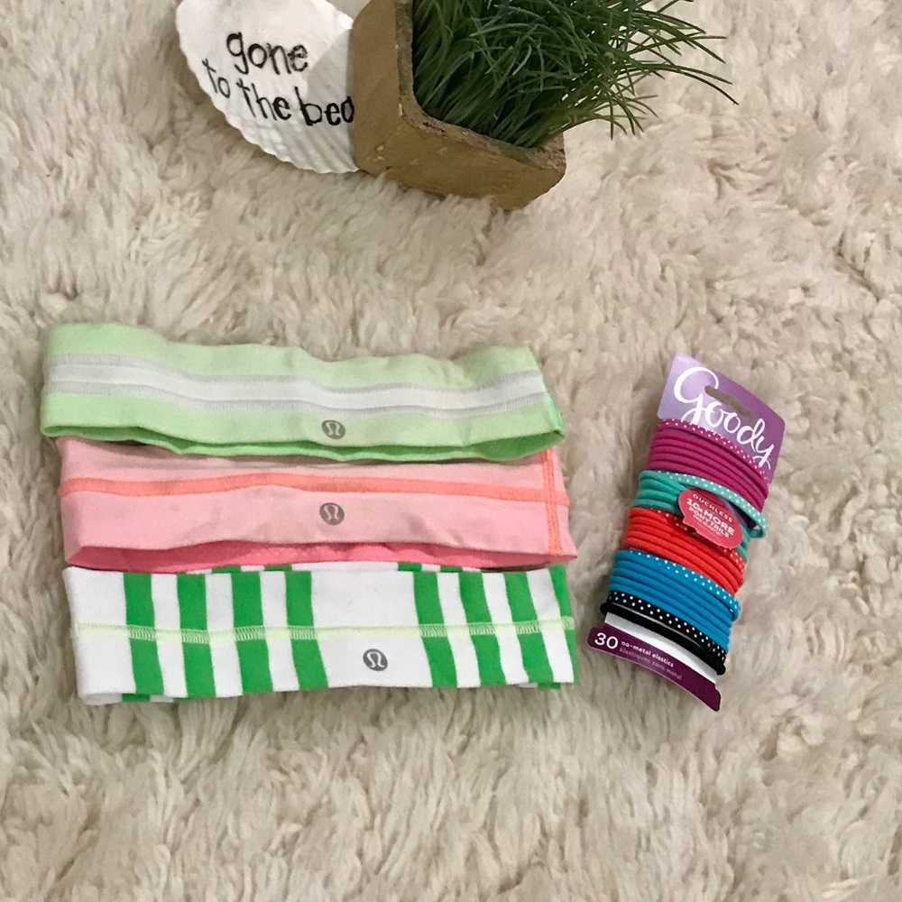 3 Lululemon Headbands + free new hairbands